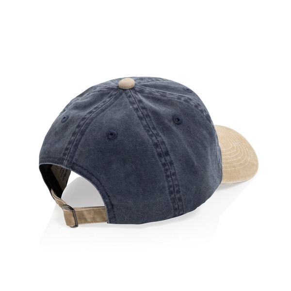 Casquette à 6 panneaux en coton sergé bicolore BEAU AWARE™ - Bleu Marine