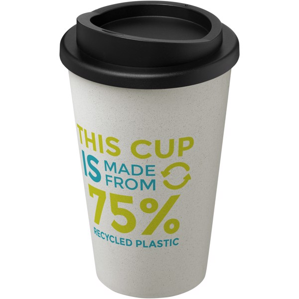 Americano® Eco 350 ml recycled tumbler - White / Black