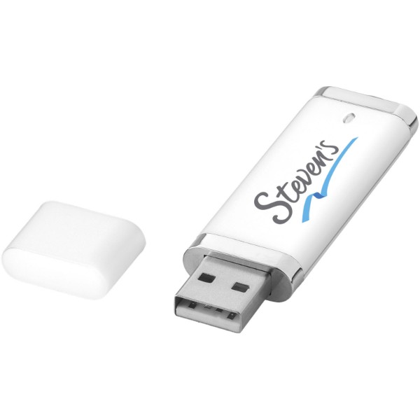 Flat 4GB USB flash drive - White