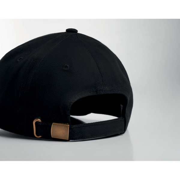 Brushed heavy cotton 6 panel Ba Tekapo - Blanc/Noir