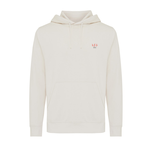 Lehká mikina s kapucí Iqoniq Rila z recykl. bavlny - Ivory White / XXXL