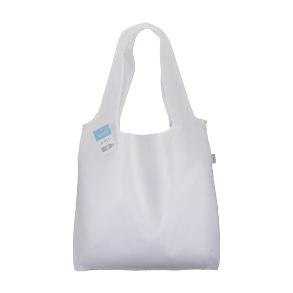 210T Rpet Foldable Shopping Bag - White