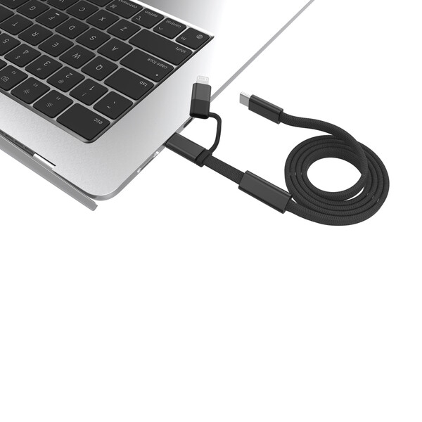 Arc RCS 60W 120 cm 2 v 1 rýchlonabíjací kábel - Čierna