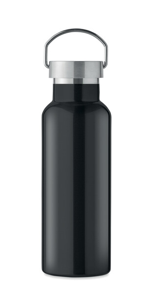 Dvojstenná fľaša 500 ml Florencia - Čierna