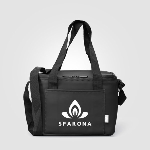 Sac isotherme Malmö recyclé 12 canettes – 11 L - Noir / Transfert de chaleur