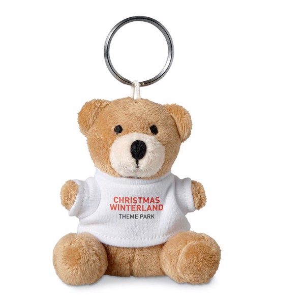 Teddy bear key ring Nil - White