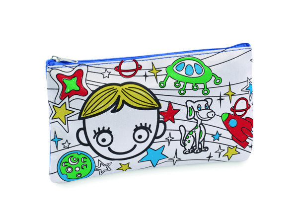 Pencil case with markers Kiddo - Royal Blue
