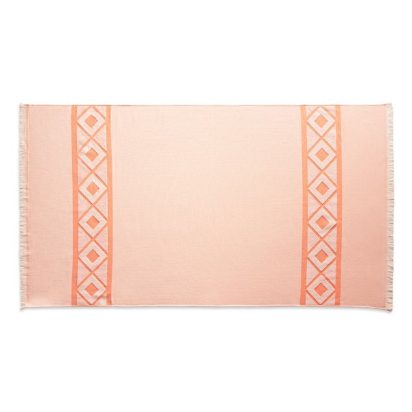 MALEK. Multifunkční a osuška (350g/m²) vyrobená z lehké a odolné bavlny (85 %) a recyklované bavlny (15 %) - Oranžová