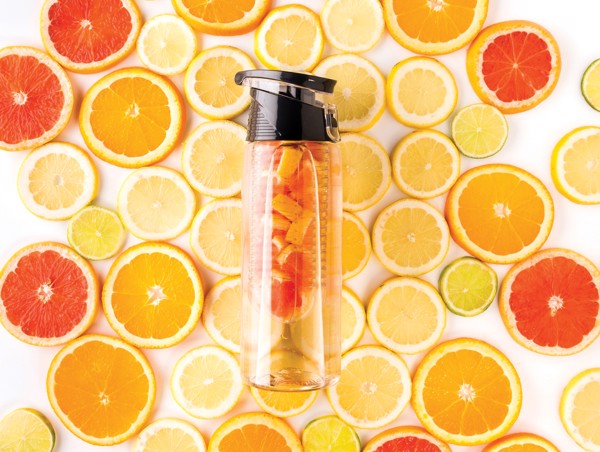 XD Collection infuser bottle, 700 ml, tritan - Transparent / Grey