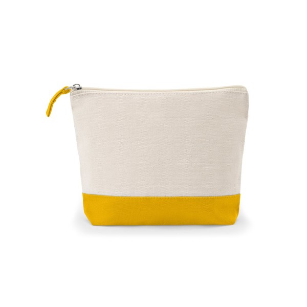 DAPHNE. 100% cotton cosmetic bag (340 g/m²) two-tone - Yellow