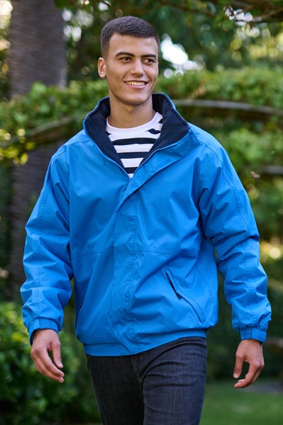 Dover Fleece Lined Bomber Jacket - Otter / Black / 4XL