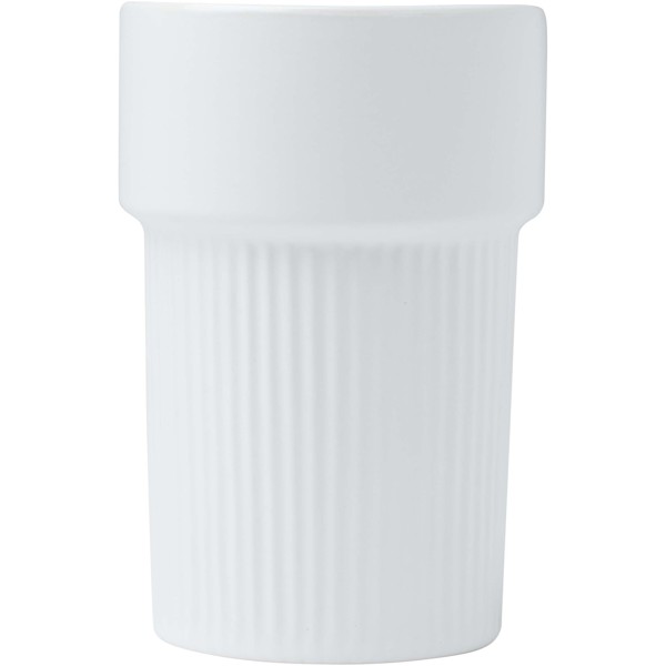 Gobelet Fika de 340 ml avec couvercle en bambou - Blanc