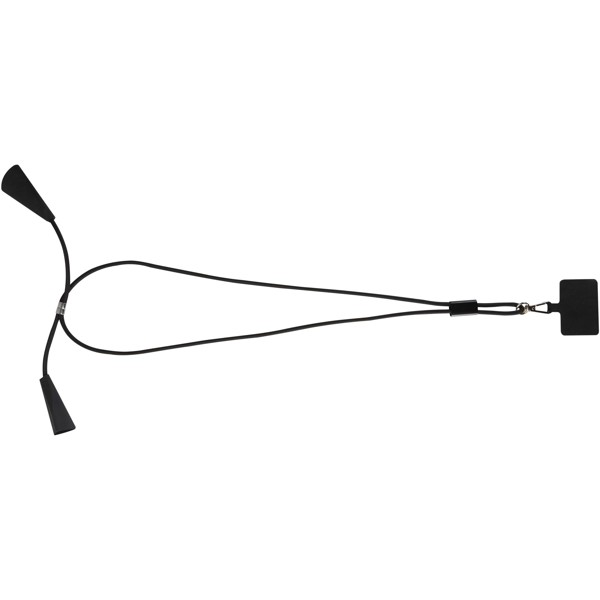 Tour de cou Funi pour smartphone en plastique recyclé avec synchronisation des données intégrée et câble 5 en 1 pour charge rapide de 100 W