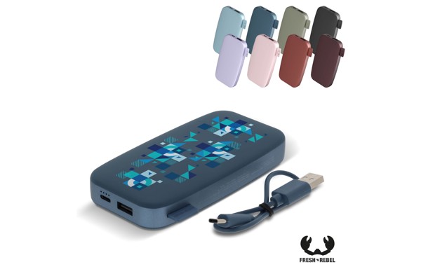 Fresh 'n Rebel powerbank USB-C 6000mAh - Pastelna barva Blauw