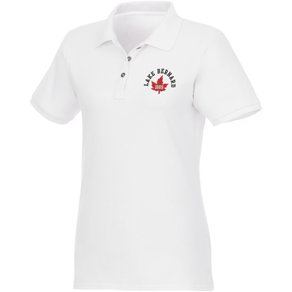 Beryl short sleeve women's organic recycled polo - White / L