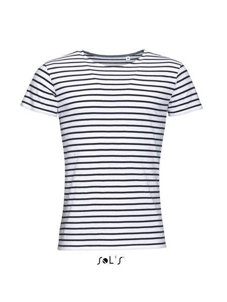 Sol's Miles Men - Round Neck Striped T-Shirt - S