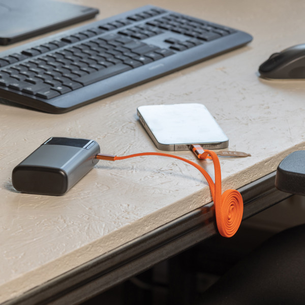 Ultra tenký magnetický nabíjecí kabel 60W 2 v 1 - Oranžová