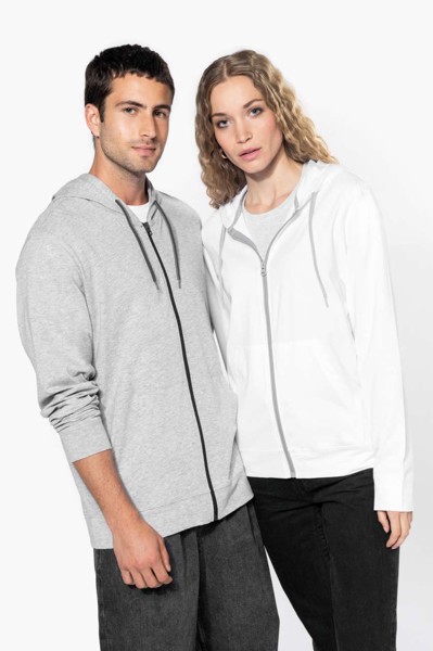 Lightweight Cotton Hooded Sweatshirt - Light Royal Blue / XS