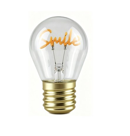 LED decoration in the shape of a light bulb - WHITE