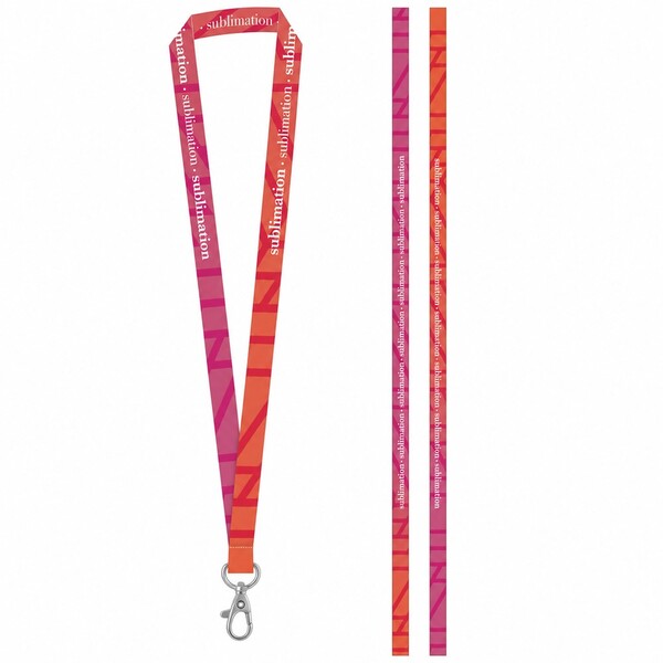 BRIGHTON S. Échantillon imprimé de SET Lanyard SUBLIMATION Long II (20 mm) avec mousqueton à porte de 20 mm