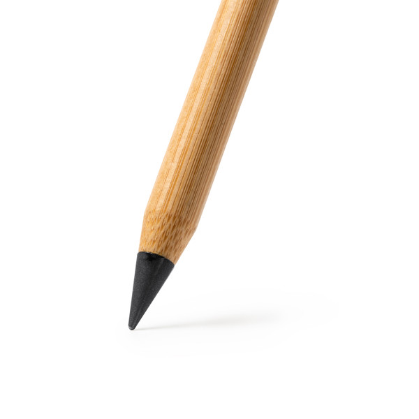 Personalised infinity pencil made of bamboo with replaceable graphite tip