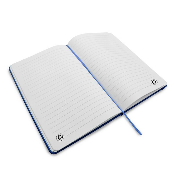 Notebook A5, recycled PU | Roderick - navy blue