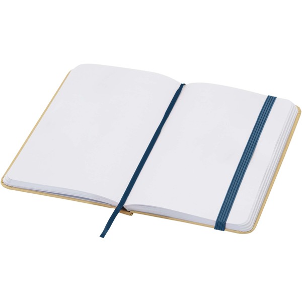 Carnet A6 Reed uni recyclé à couverture rigide - Bleu océan