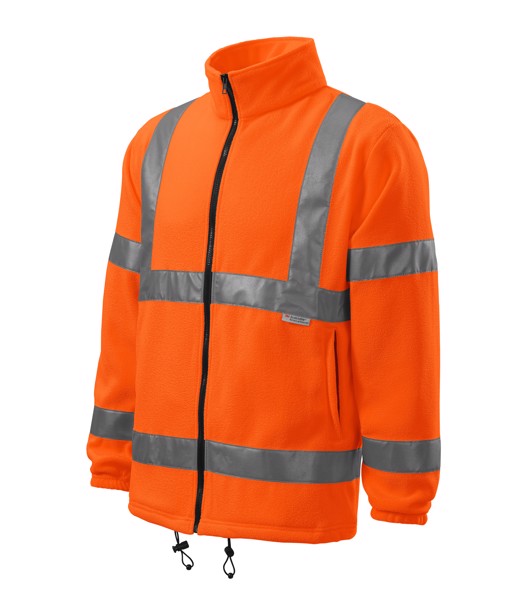 Fleece Unisex Rimeck® Hv Fleece Jacket - Fluorescenční Oranžová / L