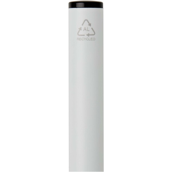 Verton recycled aluminium twist ballpoint pen with sleeve (blue ink) - White
