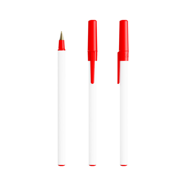 BIC® Round Stic® Ecolutions® ballpen - Red Recycled / Black Ink