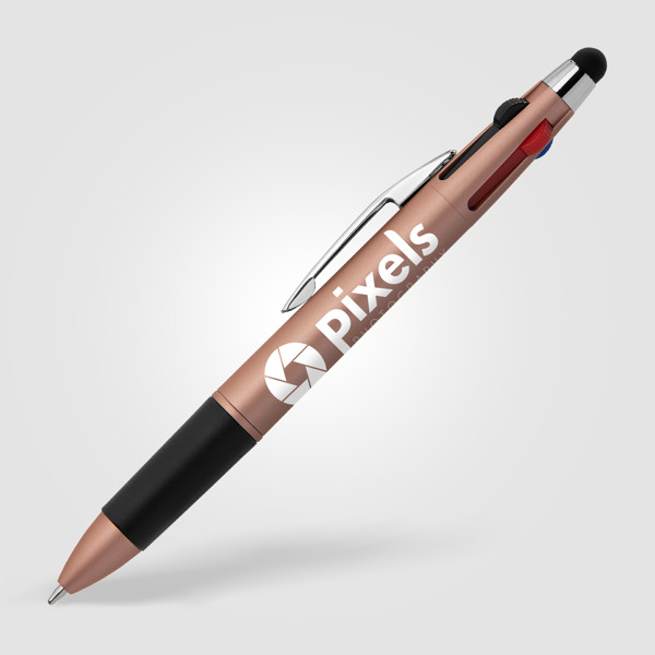 Quattro Softy Métallique multi-encres avec stylet - Or Rose / Sérigraphie