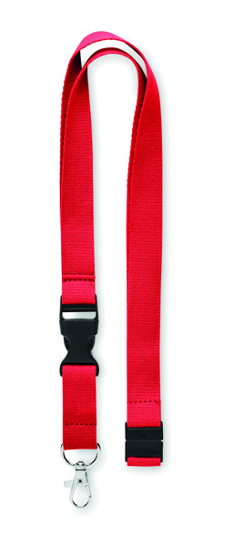 Lanyard cotton 20mm Lannycot - Red