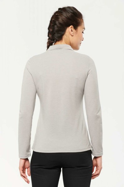 Ladies' Long-Sleeved Polo Shirt - White / XL
