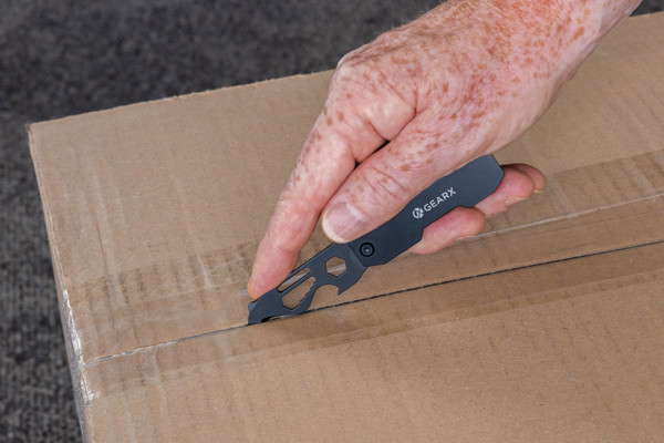 Gear X foldable EDC tool with carabiner and parcel cutter