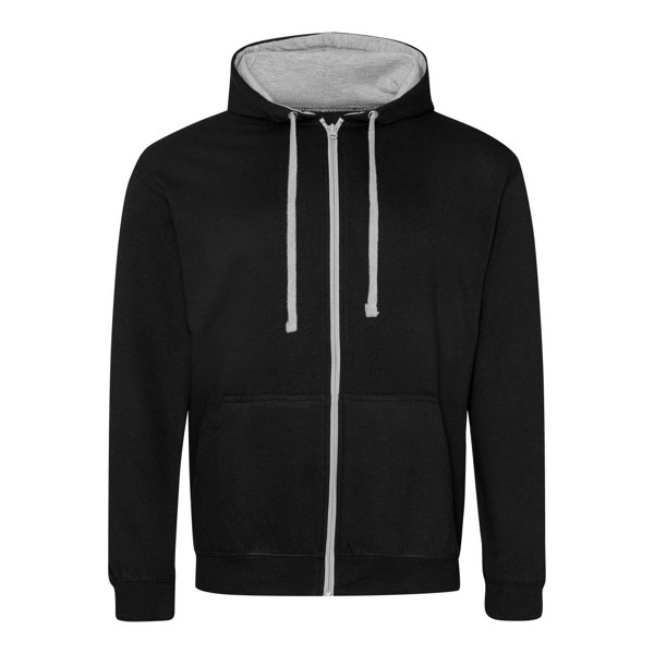 Varsity Zoodie - Heather Grey / French Navy / L