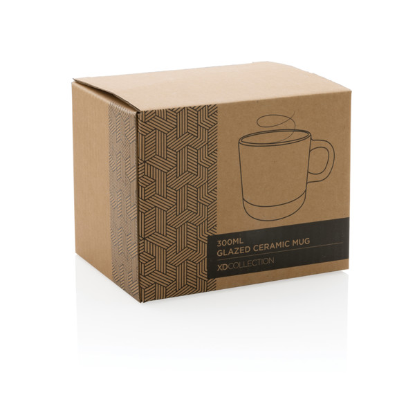 Glazed ceramic mug 300ml - Black