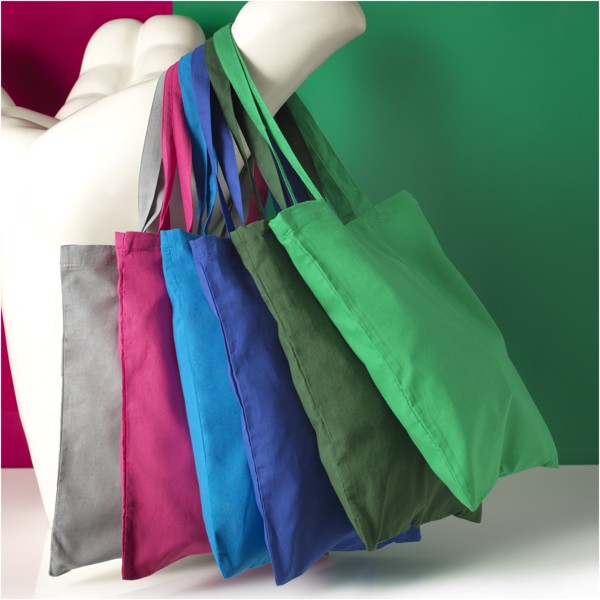 Sac shopping coton Carolina 100 gr/m² 7L - Bleu process