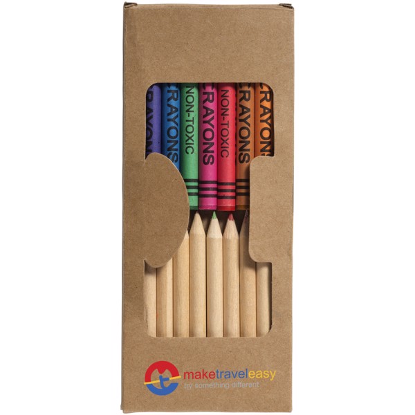 Lucky 19-piece coloured pencil and crayon set