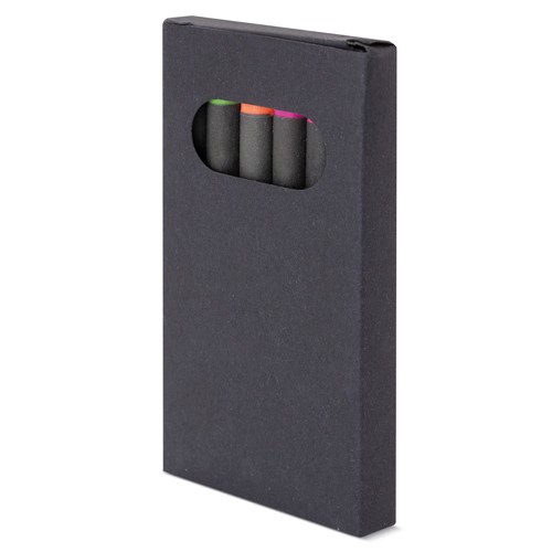 SET 6 WAX FLUO CRAYONS "LUMYNI"