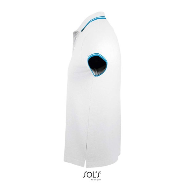 Sol's Pasadena Men - Polo Shirt - White / Aqua / S