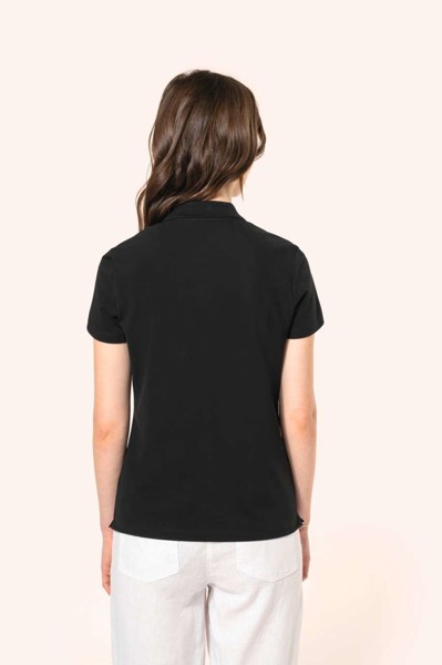 Ladies' Short-Sleeved Supima® Polo Shirt - White / S