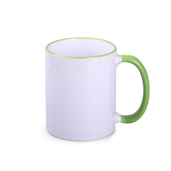 Keramična skodelica Tomek Art, višina 95 mm - Spomladanska zelena / Zelena