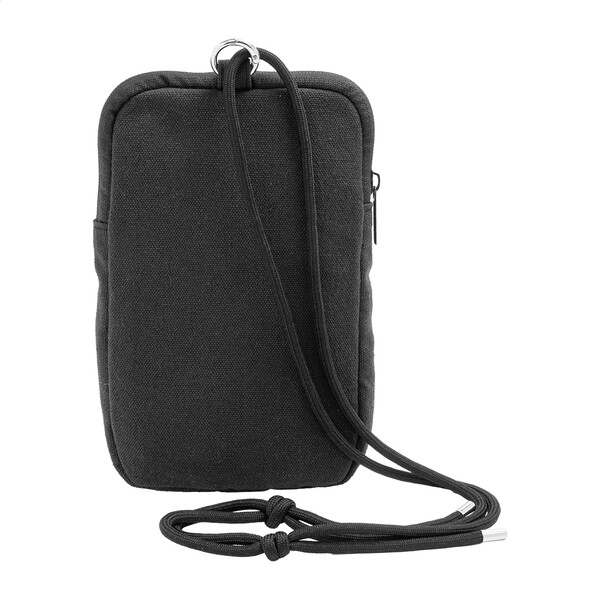 Újrahasznosított Vászon Mobiltartó Oldaltáska CanvaFon - Black
