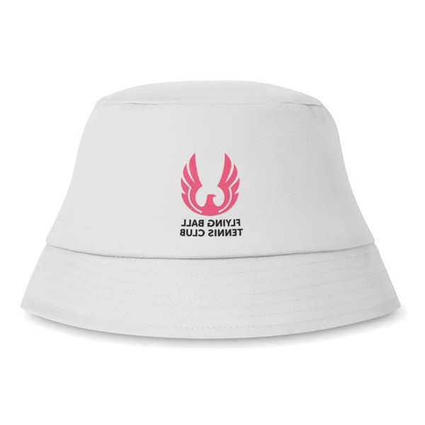 Bilgola cotton bucket hat 160 g/m² - White