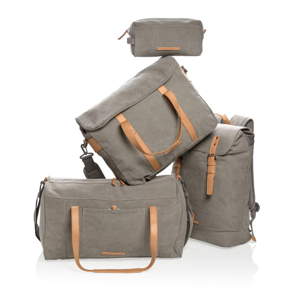 Xd Collection canvas weekend bag 460x220x265 mm - Grey