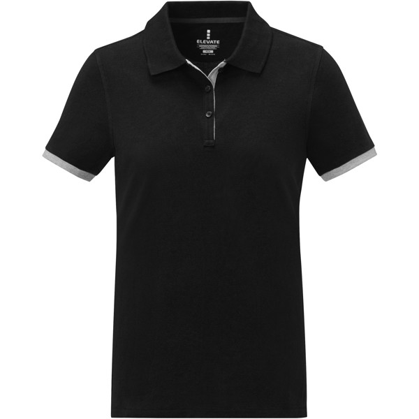 Polo Morgan à manches courtes deux tons femme - Noir / 2XL