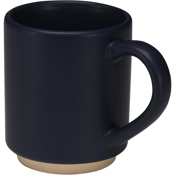 Camilla 180 ml stackable ceramic mug with matte finish - Navy