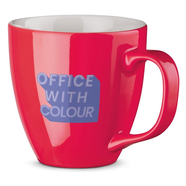 PANTHONY. 450 ml hydroglazovaný porcelánový hrnek - Růžová