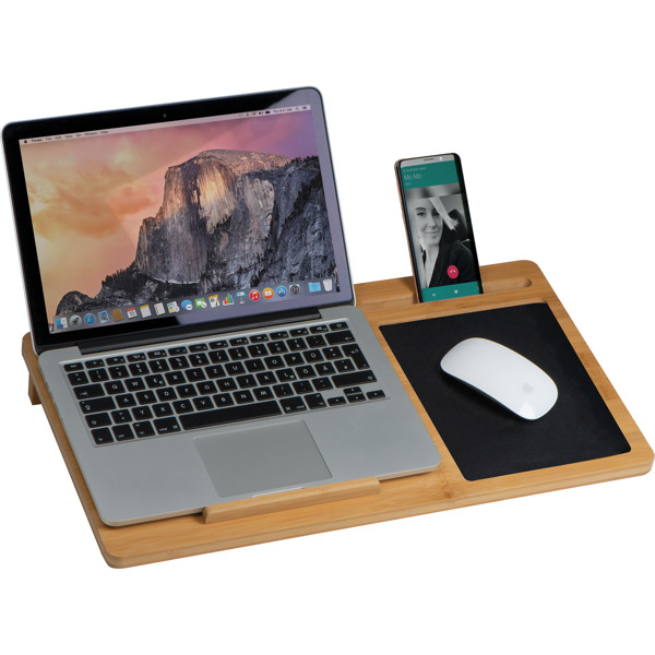 HIPOLIT Suport laptop cu mousepad si suport telefon - Beige