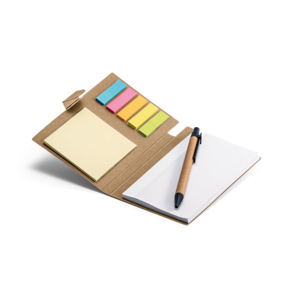 COOPER. Coloured sticky notepad with 6 sets - Natural